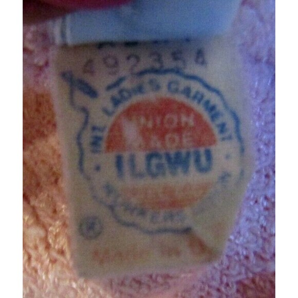 Vintage 60s Pink Wool Knit Cardigan Jacket Union Made USA Womens S/M - Picture 7 of 7